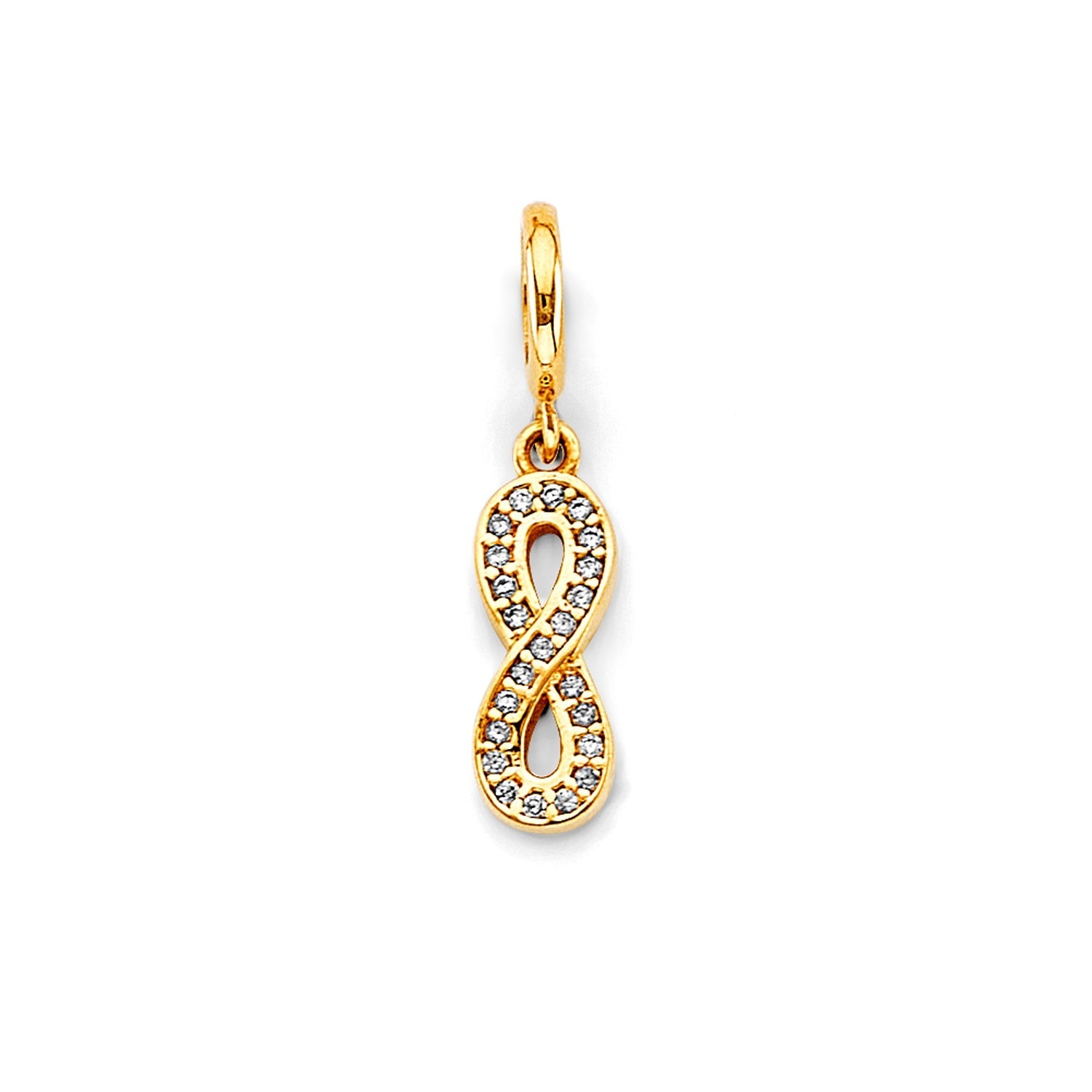 14K 2T CZ Infiniti Charm for Mix&Match Br