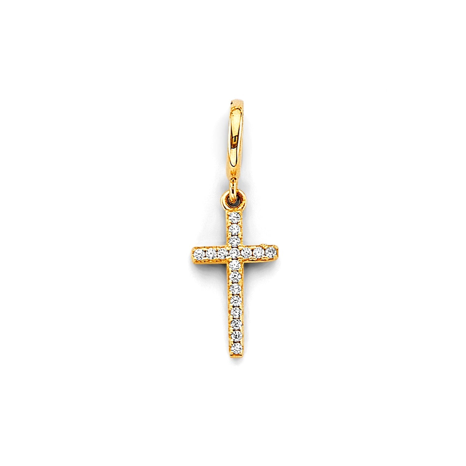 14KY CZ Cross Charm for Mix&Match Br