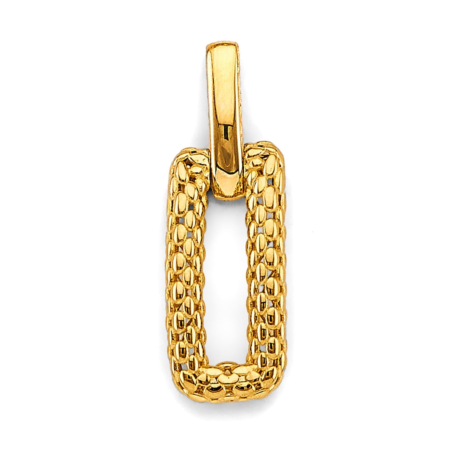 14KY Fancy Mesh Design Pendant