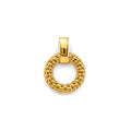 14KY Fancy Round Mesh Design Pendant