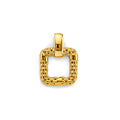 14KY Fancy Square Mesh Design Pendant