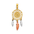 14K 3C Dream Catcher Pendant