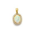 14KY CZ Opal Pendant / Set