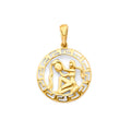 14KY Gemini Zodiac Pendant