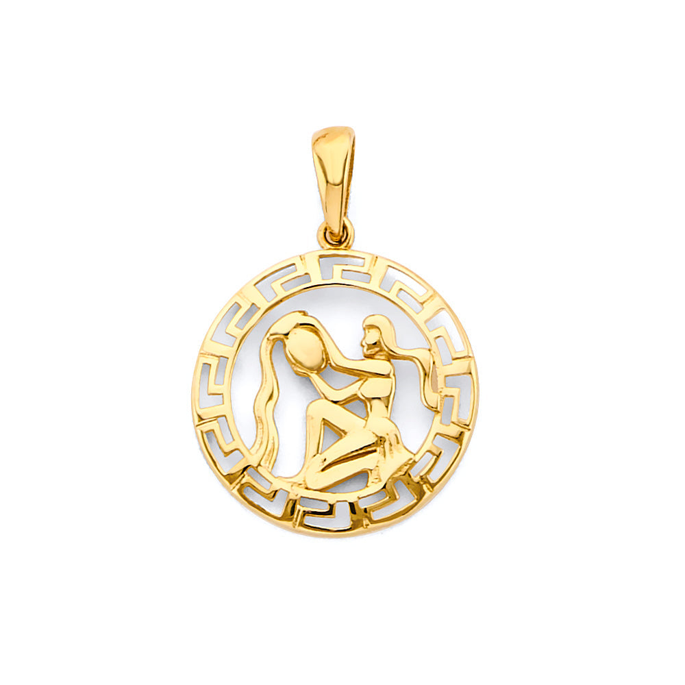 14KY Gemini Zodiac Pendant