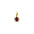 14KY CZ Jun Round Birthstone Pendant