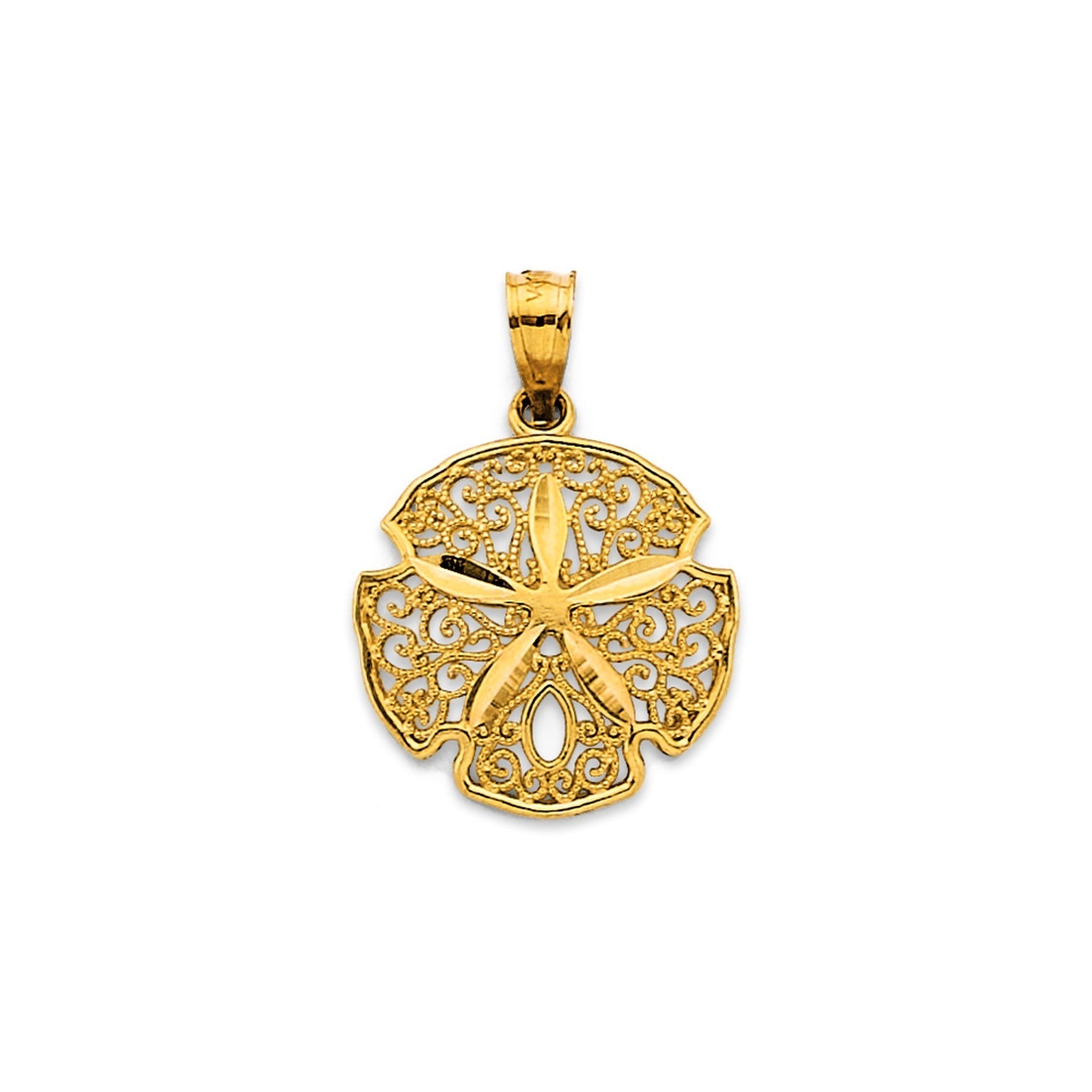 14KY Sand Dollar Pendant