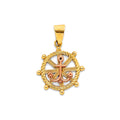 14K 2C Wheel & Anchor Pendant