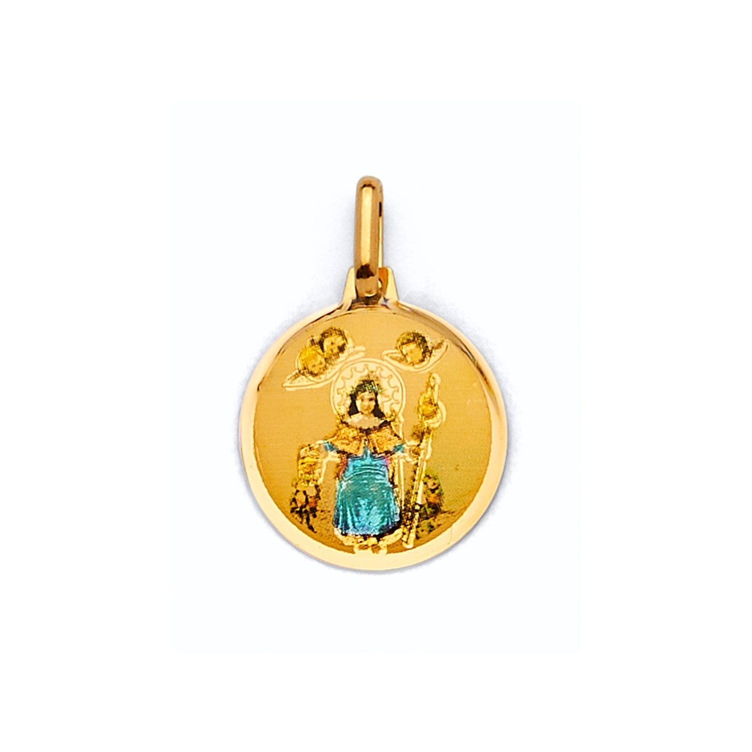 14KY Round Santo Nino de Atocha Pendant