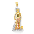 14K 3C CZ San Lazaro 3D Pendant