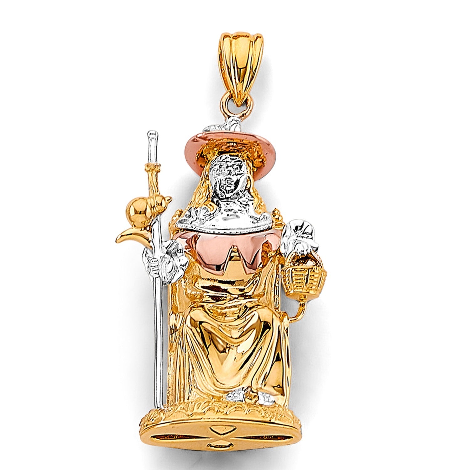 14K 3C Santo Nino de Atocha 3D Pendant