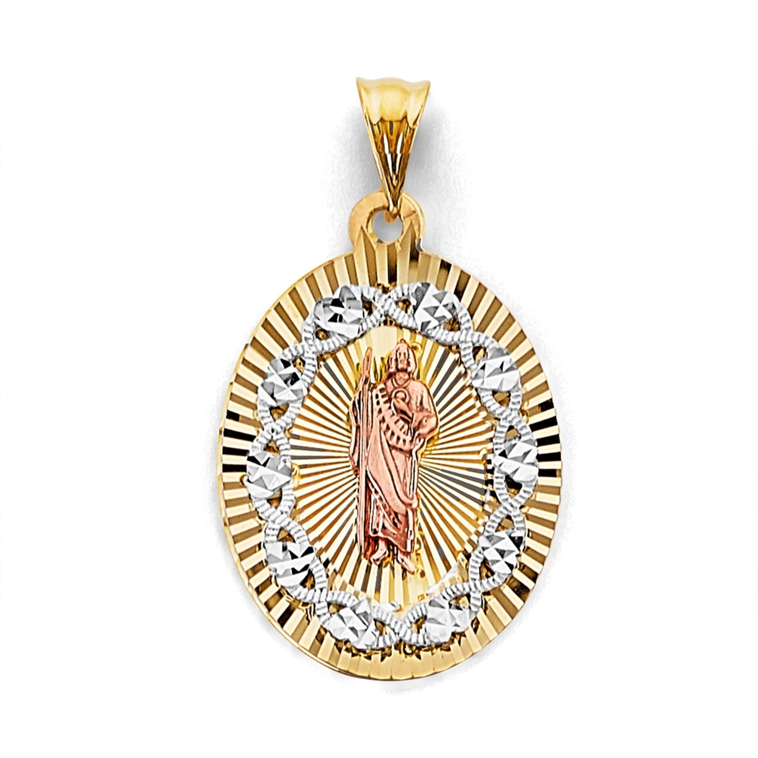 14K 3C Stamp St. Jude Pendant