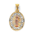 14K 3C Stamp Santa Muerte Pendant