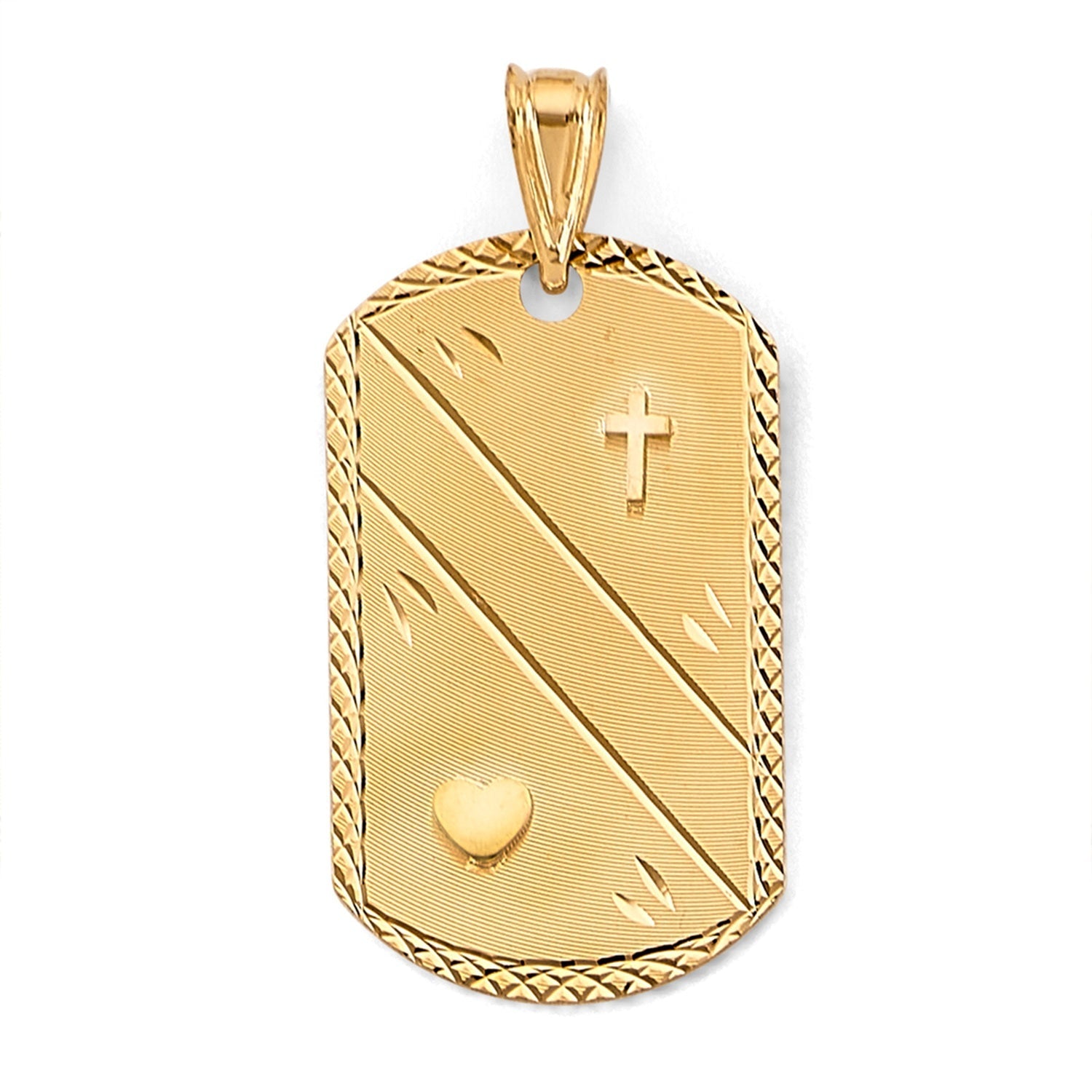 14KY Religious Stamp Pendant