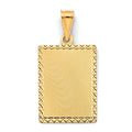 14KY Plain Stamp Pendant