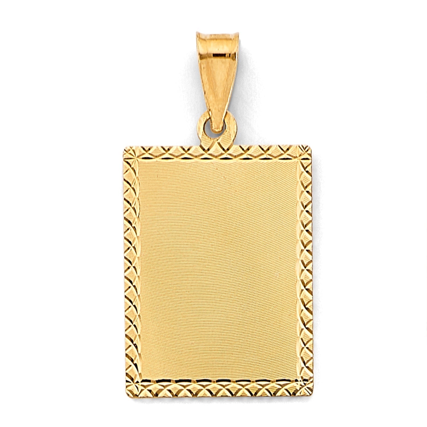 14KY Plain Stamp Pendant