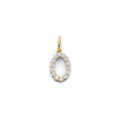 14KY CZ Number Pendant 8