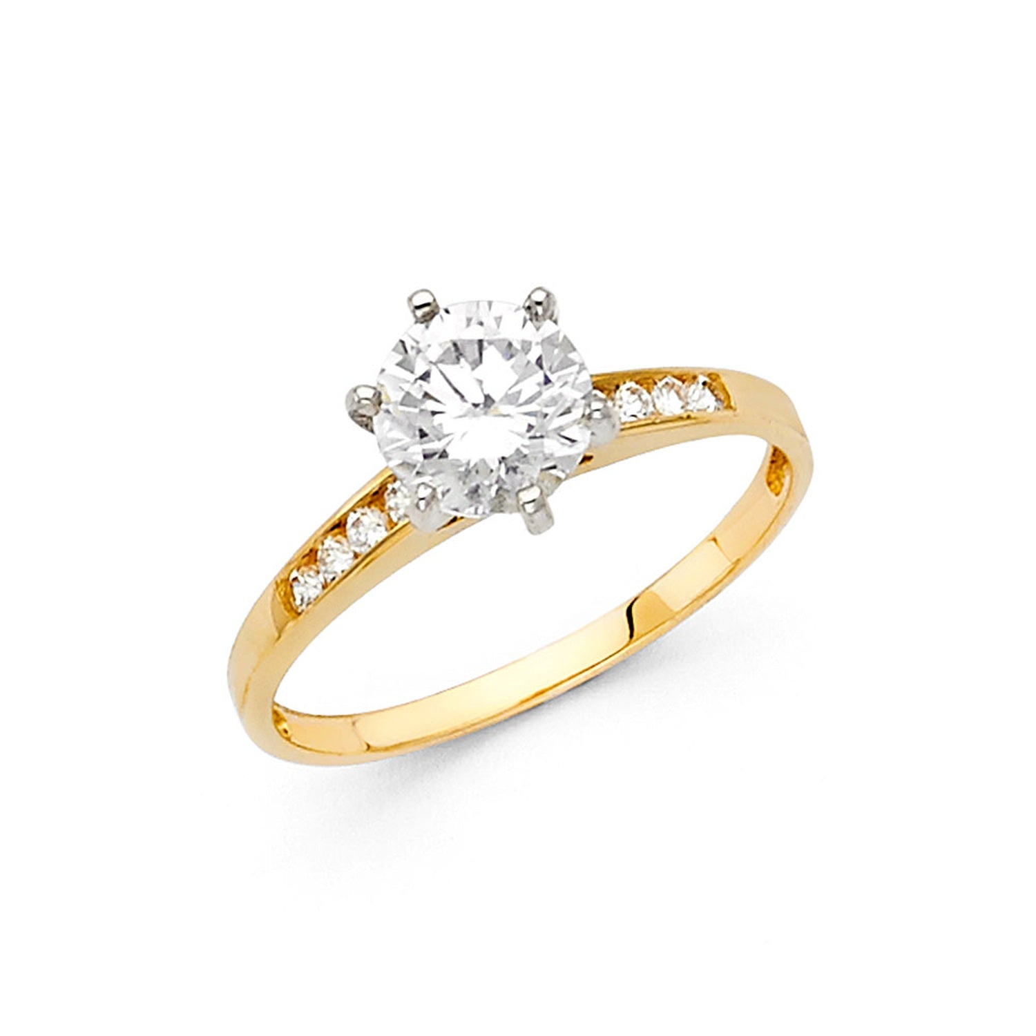 14KY CZ ENGAGEMENT RING (RG10)
