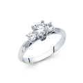 14KW CZ ENGAGEMENT RING (RG15W)