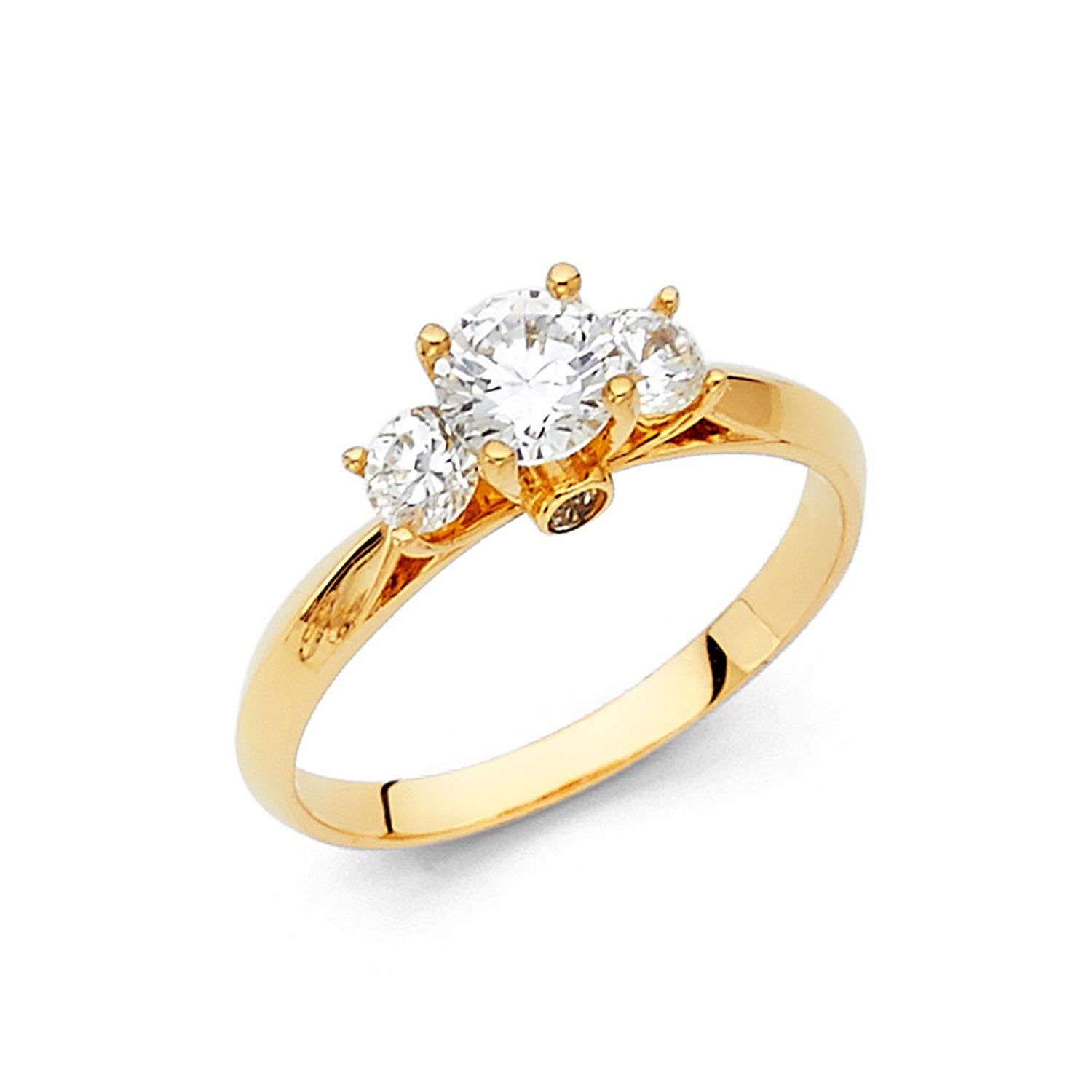 14KY CZ ENGAGEMENT RING (RG15)