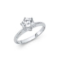 14KW CZ ENGAGEMENT RING (RG17W)