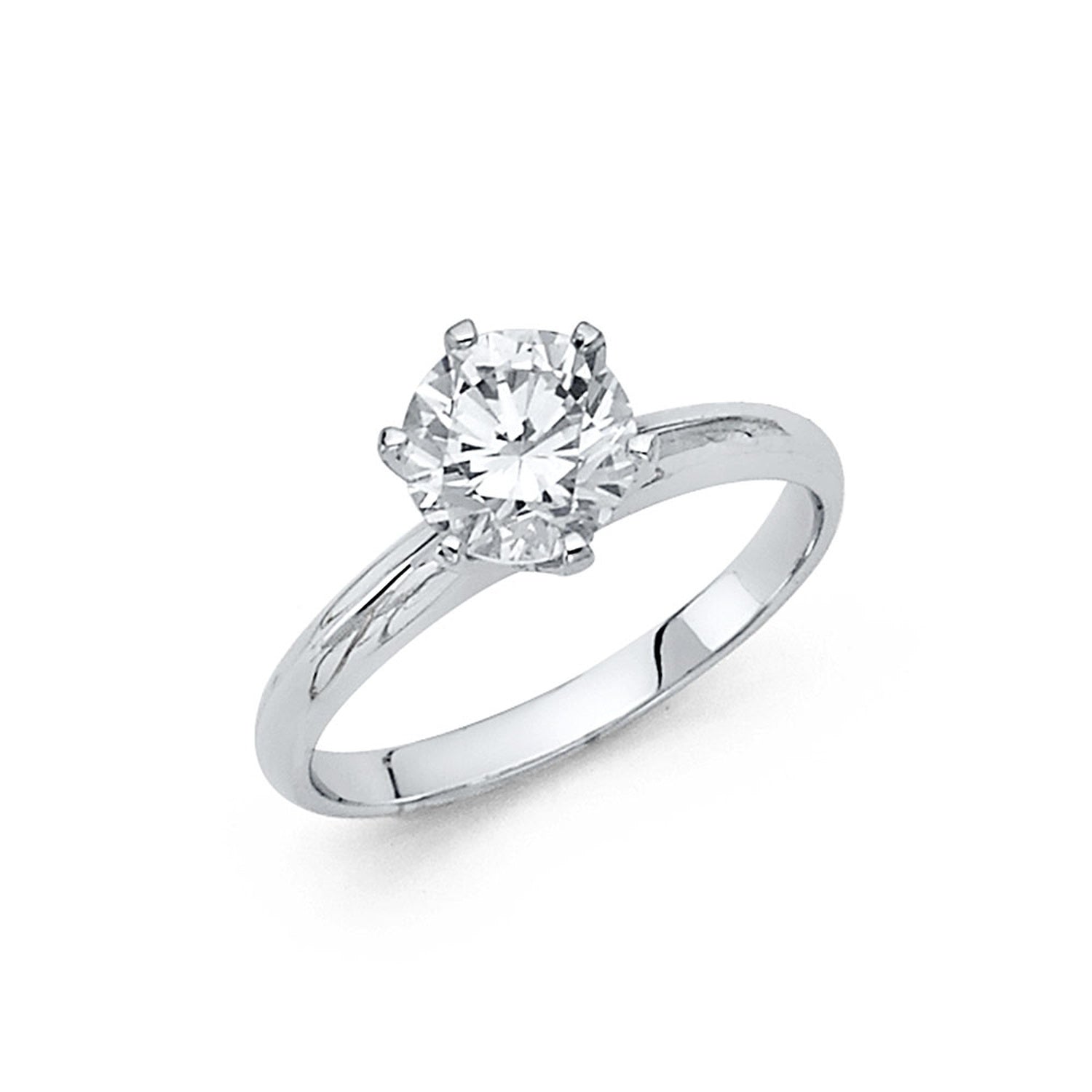 14KW CZ ENGAGEMENT RING (RG17W)