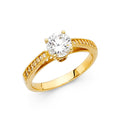 14KY CZ ENGAGEMENT RING (RG19)