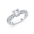14KW CZ ENGAGEMENT RING (RG20W)