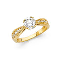 14KY CZ ENGAGEMENT RING (RG20)