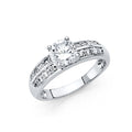 14KW CZ ENGAGEMENT RING (RG21W)