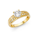 14KY CZ ENGAGEMENT RING (RG21)