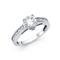 14KW CZ ENGAGEMENT RING (RG23W)
