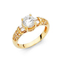 14KY CZ ENGAGEMENT RING (RG25)