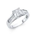 14KW CZ ENGAGEMENT RING (RG32W)