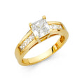 14KY CZ ENGAGEMENT RING (RG32)