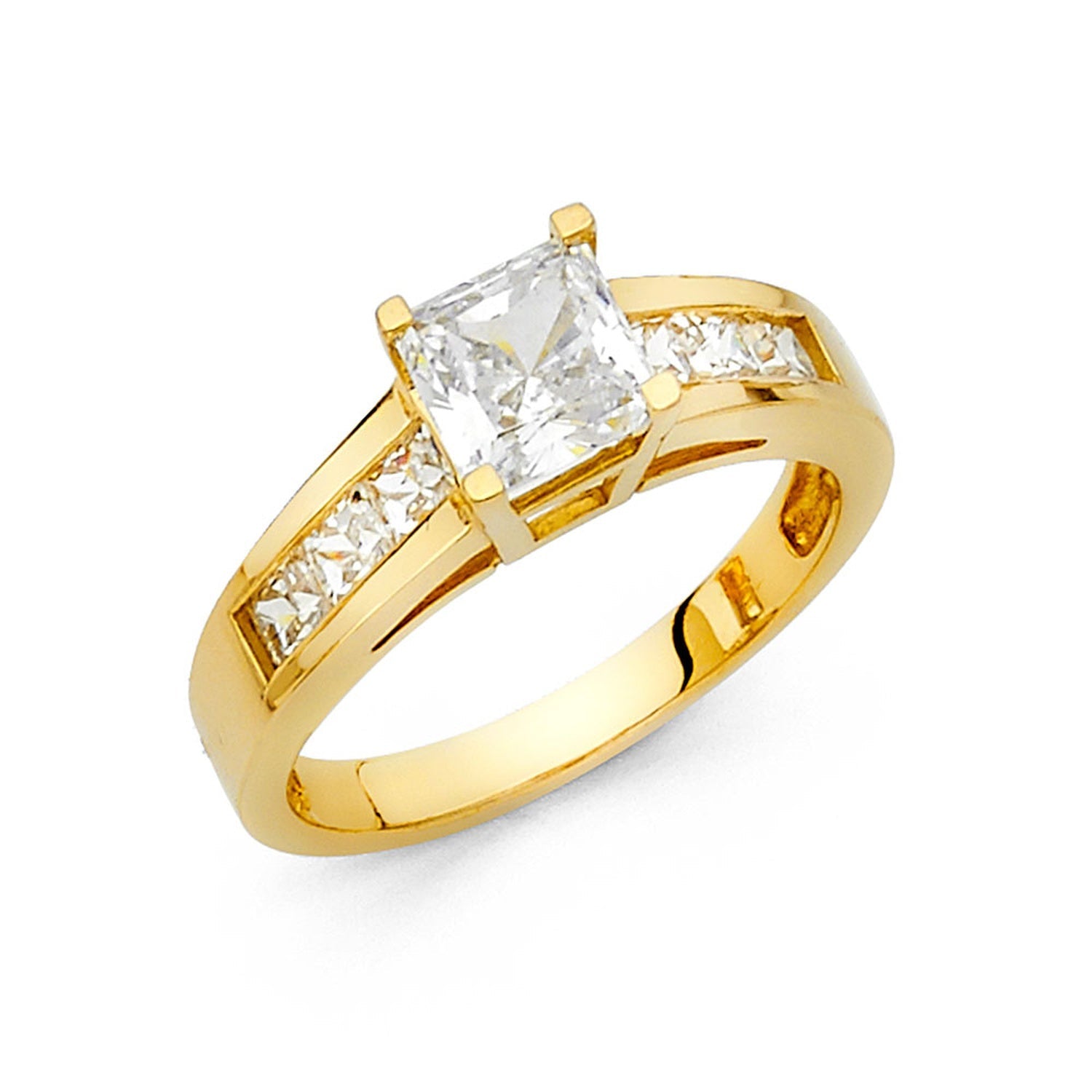 14KY CZ ENGAGEMENT RING (RG32)
