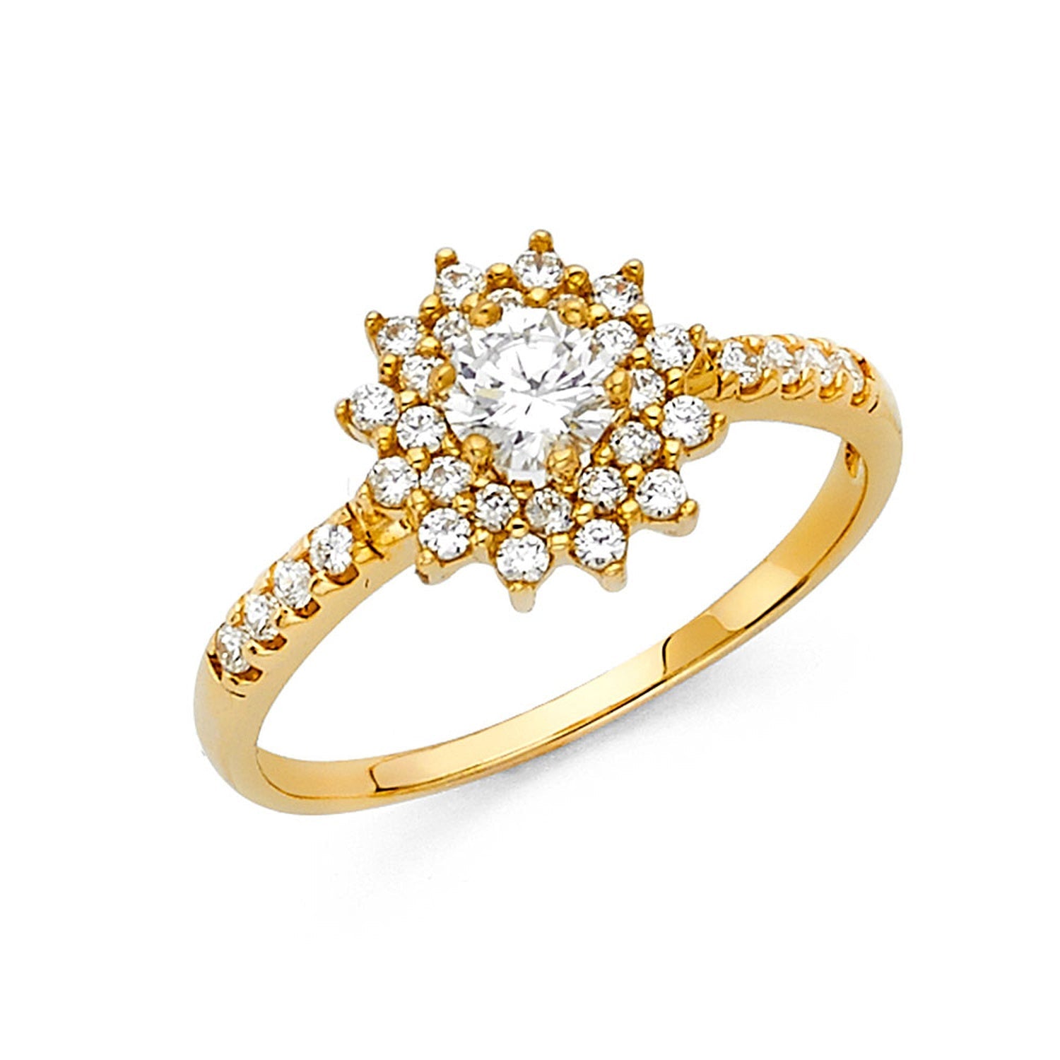 14KY CZ ENGAGEMENT RING (RG33)