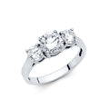 14KW CZ ENGAGEMENT RING (RG34W)