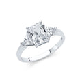 14KW CZ ENGAGEMENT RING (RG36W)