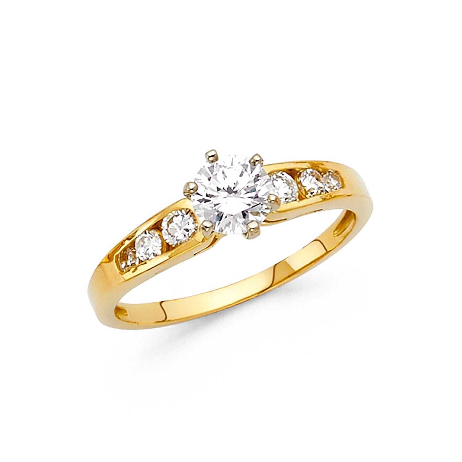 14KY CZ ENGAGEMENT RING (RG37)