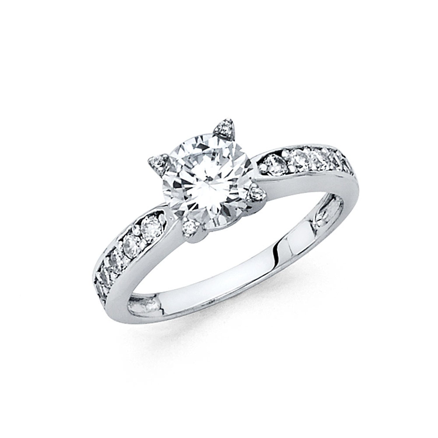 14KW CZ ENGAGEMENT RING (RG42)