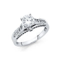 14KW CZ ENGAGEMENT RING (RG46)