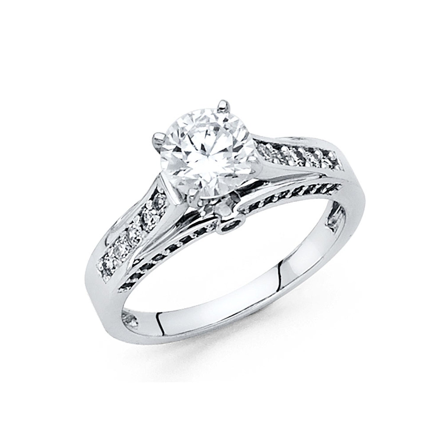14KW CZ ENGAGEMENT RING (RG46)