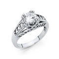 14KW CZ ENGAGEMENT RING (RG51)