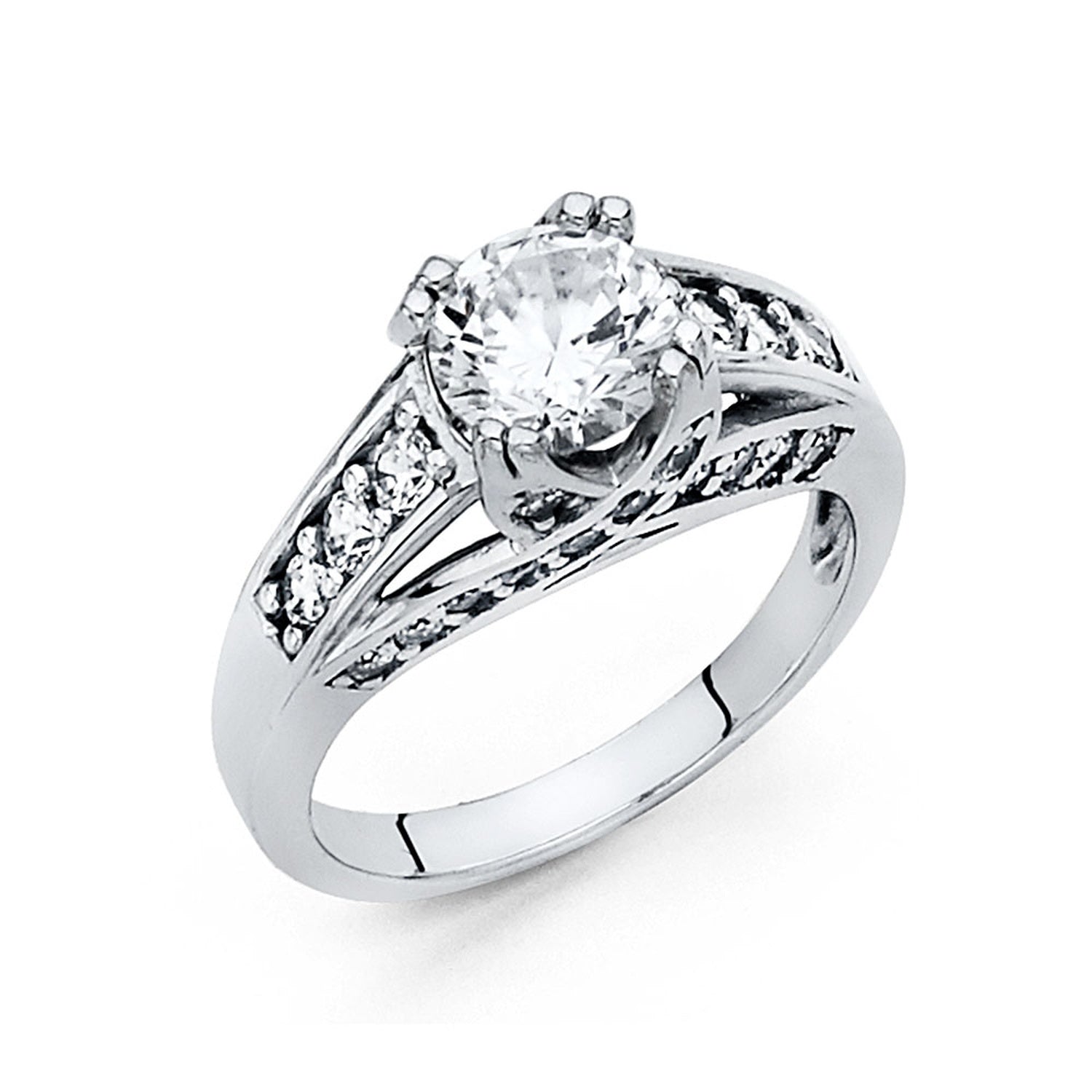14KW CZ ENGAGEMENT RING (RG51)