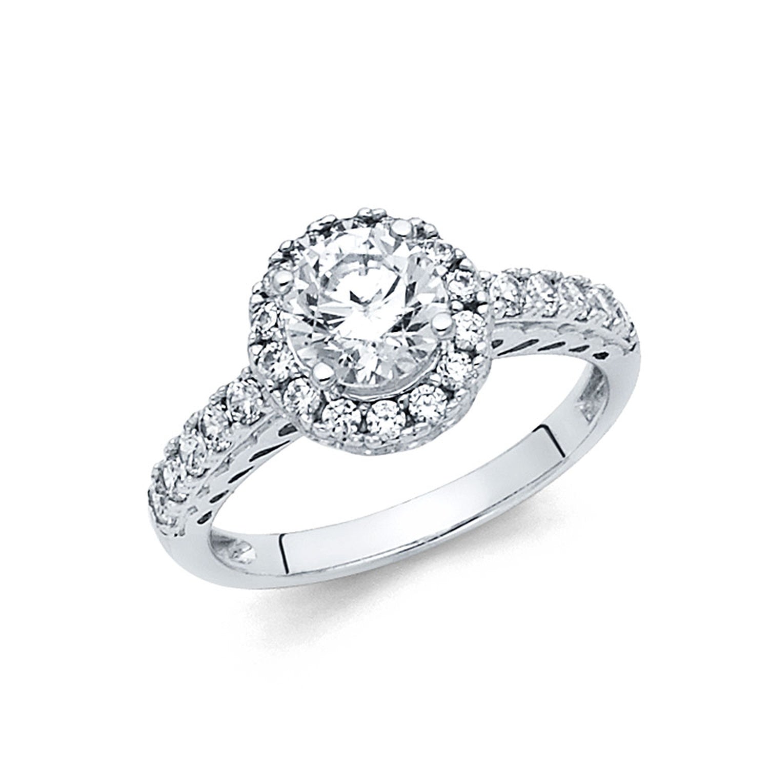 14KW CZ ENGAGEMENT RING (RG53)