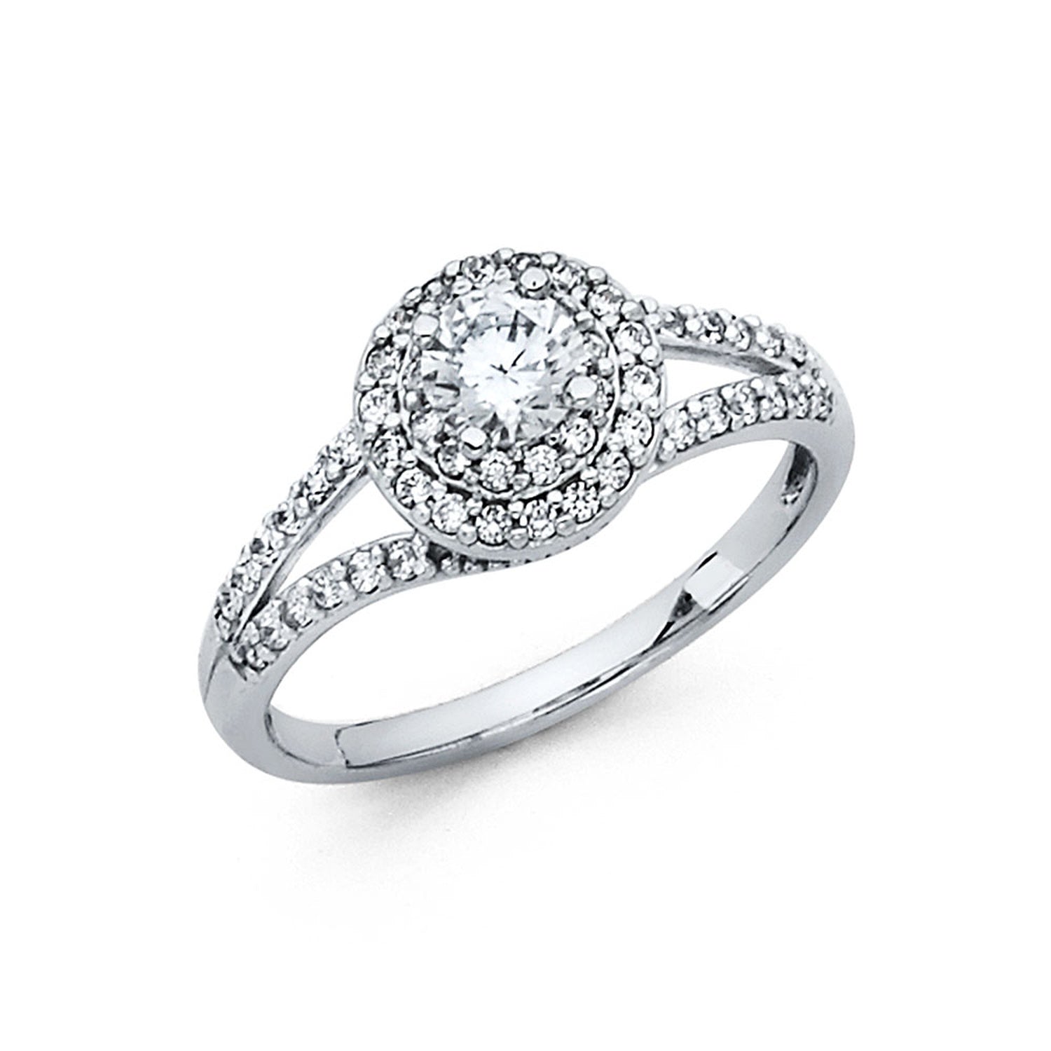 14KW CZ ENGAGEMENT RING (RG54)