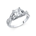 14KW CZ ENGAGEMENT RING (RG57)