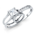 14KW CZ ENGAGEMENT RING (RG58)
