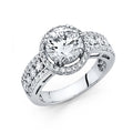 14KW CZ ENGAGEMENT RING (RG64)